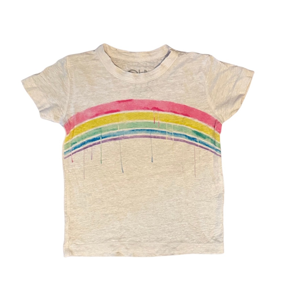 Chaser girls rainbow drip t-shirt in size 6 in excellent condition